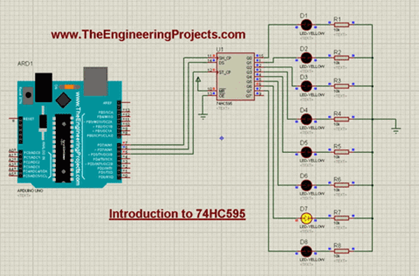 Introduction to 74HC595 - The Engineering Projects