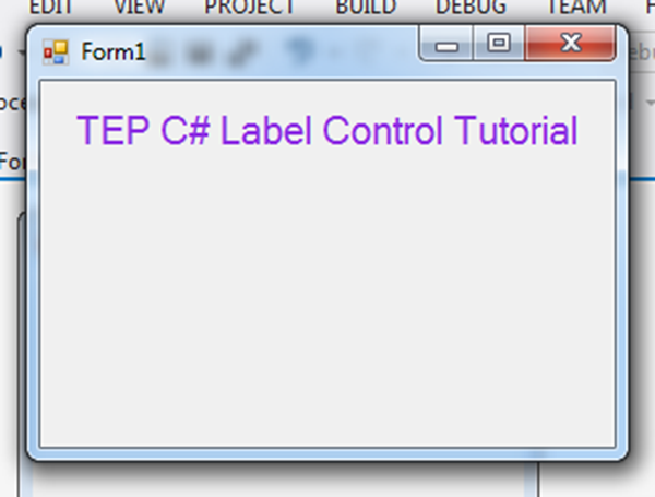 C# Label Control - The Engineering Projects