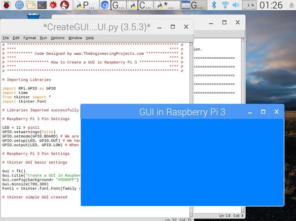 How to Create a GUI in Raspberry Pi 3 - The Engineering Projects