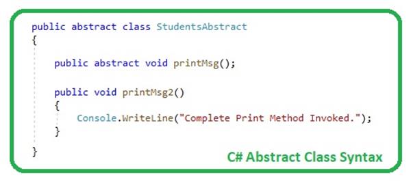 Introduction to Abstract Classes in C# - The Engineering Projects