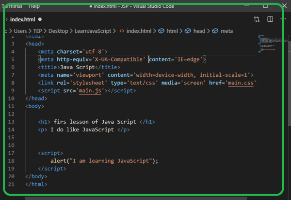 How to Include Javascript Code in HTML Page - The Engineering Projects