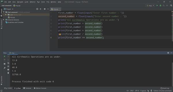 How to use Arithmetic Operators in Python - The Engineering Projects