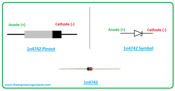 Diode In4742 1N4742 Zener Diode Datasheet, Pinout, Features & Applications - The ...