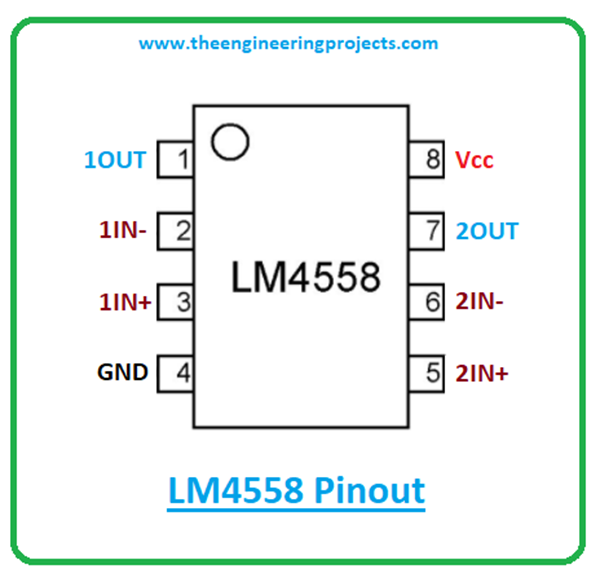 LM4558 Dual Op-Amp Datasheet, Pinout, Features & Applications - The ...