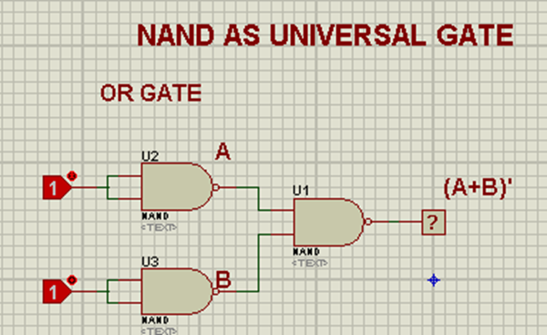 NAND as Universal Gate in Proteus - The Engineering Projects