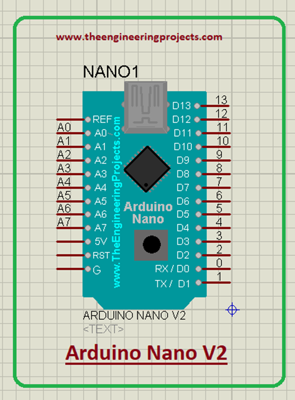 arduino nano library for proteus