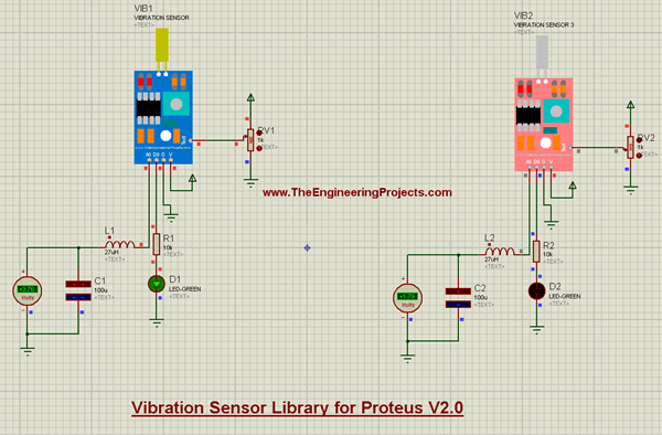 Vibration Sensor Library for Proteus V2.0 - The Engineering Projects