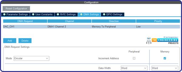 Using DAC with STM32 - The Engineering Projects