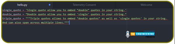 How to use Strings in Python? - The Engineering Projects