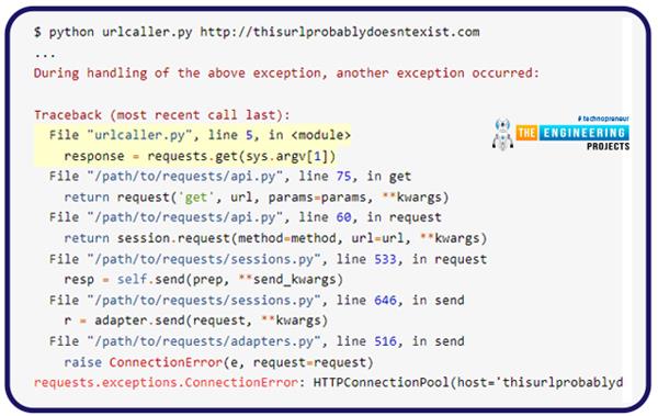 Python Traceback - The Engineering Projects
