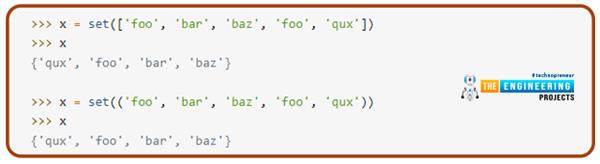 How to use Sets in Python? - The Engineering Projects