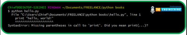 Writing First Code in Python (Hello World) - The Engineering Projects