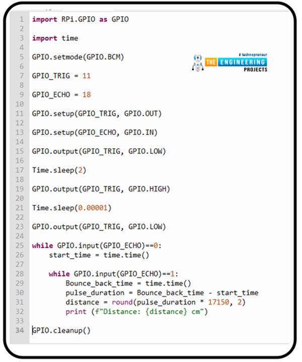 Interface Ultrasonic Sensor With Raspberry Pi 4 Using Python The Engineering Projects 