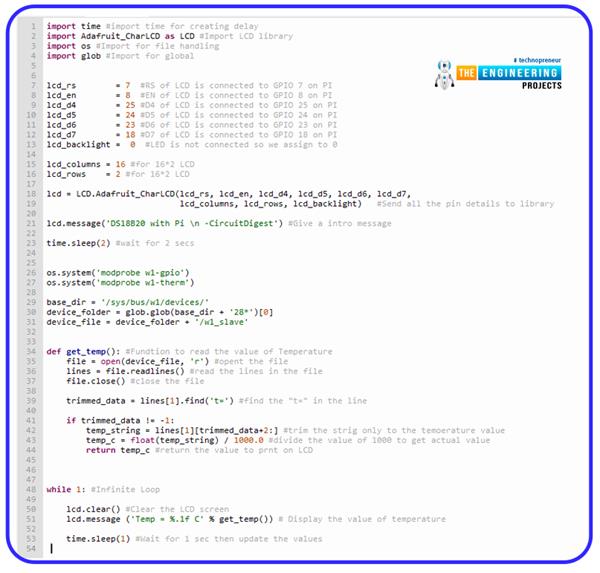 Interface DS18B20 with Raspberry Pi 4 - The Engineering Projects