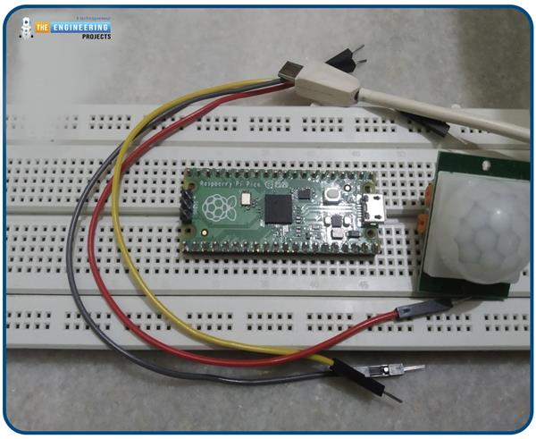 Interfacing PIR Motion Sensor and Raspberry Pi Pico Module with ...