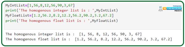 List DataType in Python with TensorFlow - The Engineering Projects