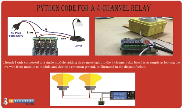 Interface a 4-Channel Relay with Raspberry Pi 4 - The Engineering Projects