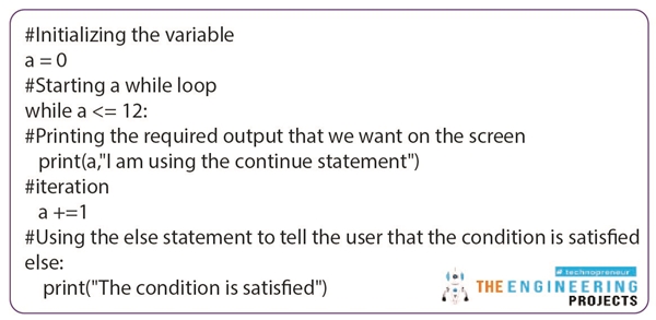else statement with while loop in python - free python... While Loop and its Statements in Python - The Engineering Projects