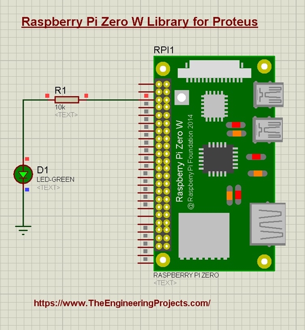 Raspberry Pi Zero W Library for Proteus - The Engineering Projects