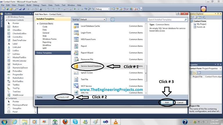Create Database in Microsoft Visual Studio - The Engineering Projects