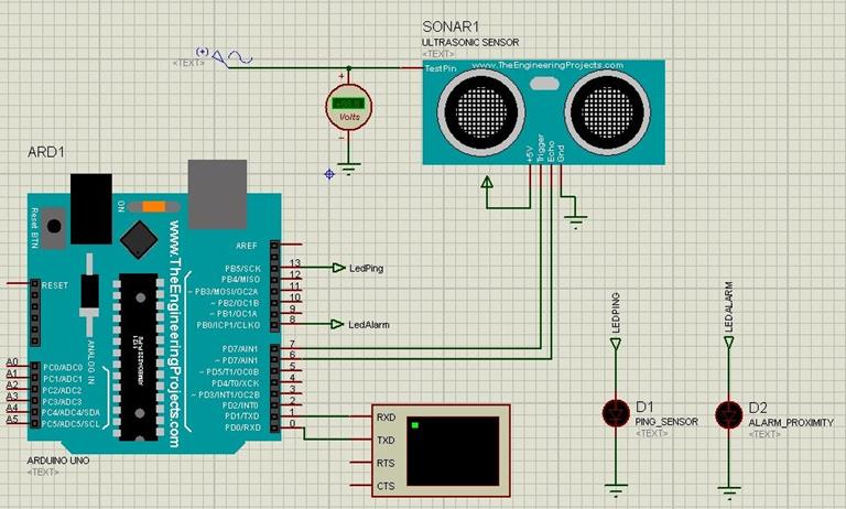 Ultrasonic Sensor Simulation in Proteus - The Engineering Projects