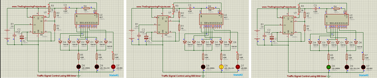 Traffic Signal Control using 555 Timer in Proteus ISIS - The ...