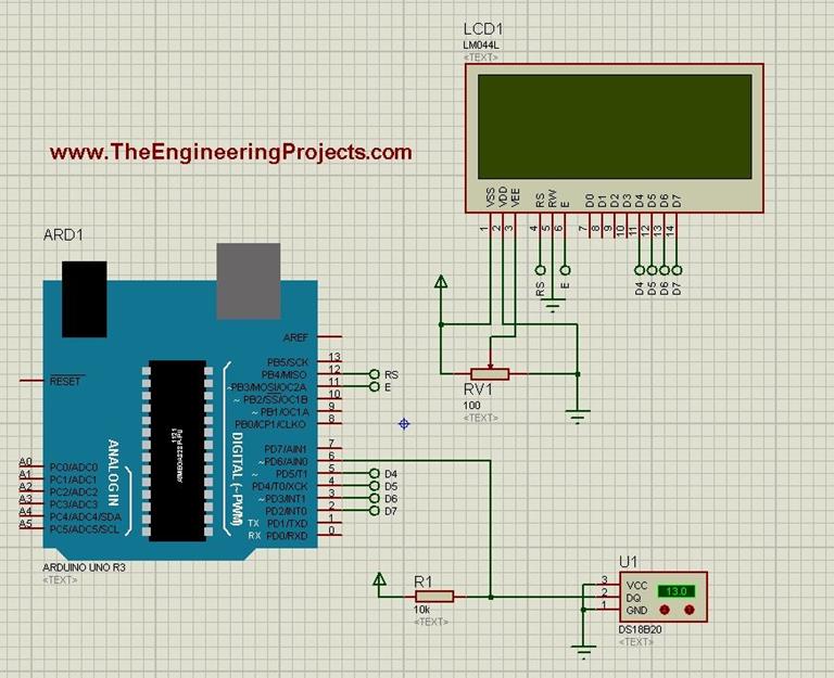 How to use 18B20 in Proteus ISIS - The Engineering Projects