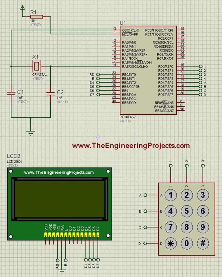 Interfacing of Keypad with PIC Microcontroller - The Engineering Projects