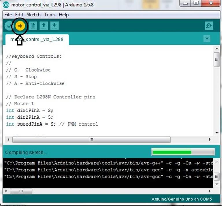 Dc Motor Direction Control Using Arduino The Engineering Projects 0251