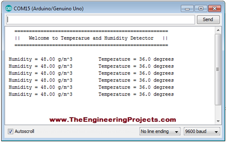 DHT11 Arduino Interfacing - The Engineering Projects