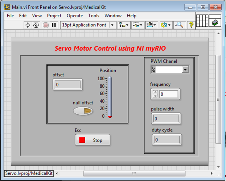 Servo Motor Control using myRIO The Engineering Projects