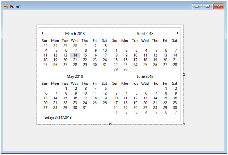 C MonthCalendar Control The Engineering Projects