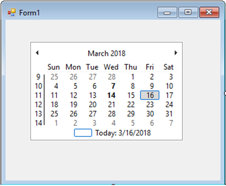 C MonthCalendar Control The Engineering Projects