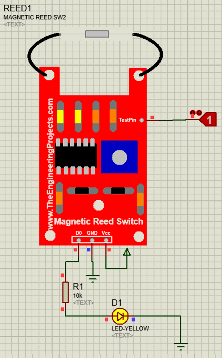 Magnetic Reed Switch Library for Proteus - The Engineering Projects