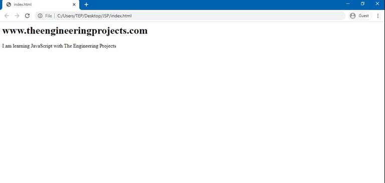 Introduction to JavaScript - The Engineering Projects