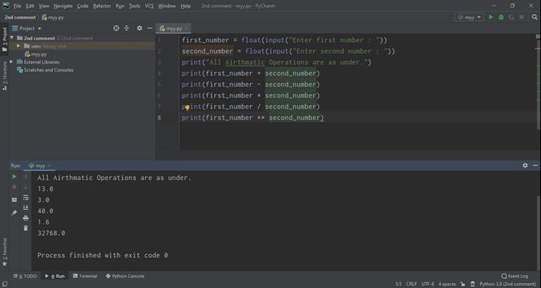 How to use Arithmetic Operators in Python - The Engineering Projects