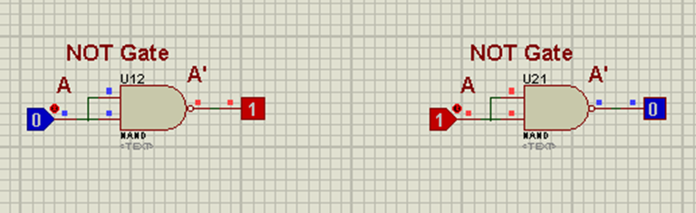 NAND as Universal Gate in Proteus - The Engineering Projects