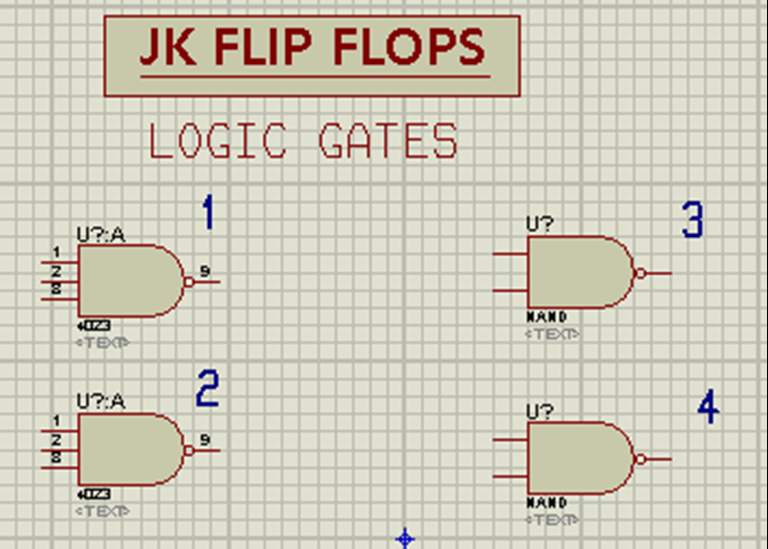 JK Flip Flop Circuit Diagram in Proteus - The Engineering Projects