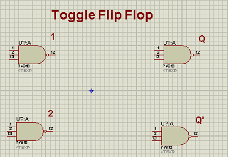 T Flip Flop Circuit Diagram in Proteus ISIS - The Engineering Projects