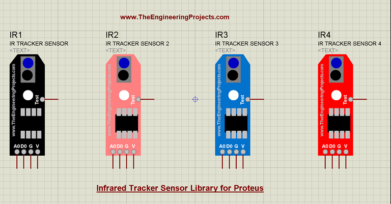 IR sensor library for proteus