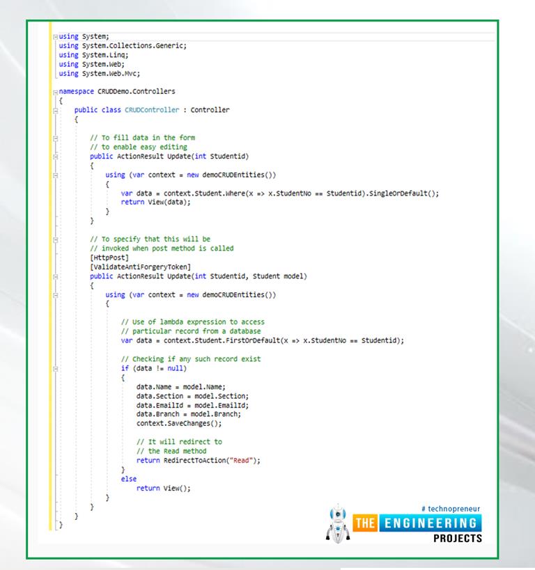 Databases and CRUD operations in C# - The Engineering Projects
