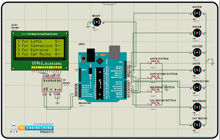 Smart Coffee Vending Machine using Arduino - The Engineering Projects