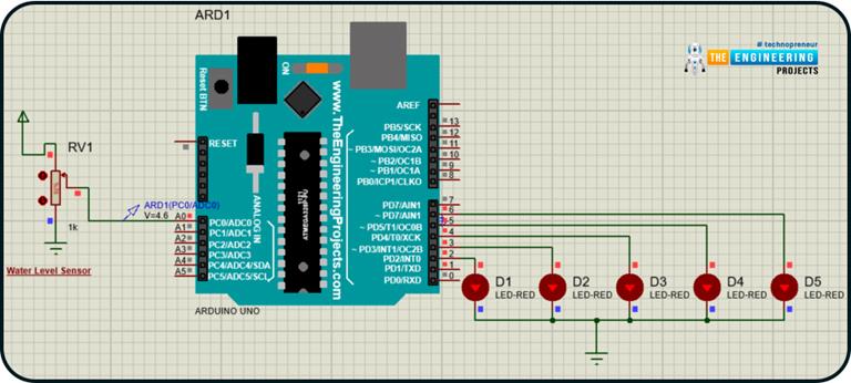 Water Level Indicator using Arduino - The Engineering Projects