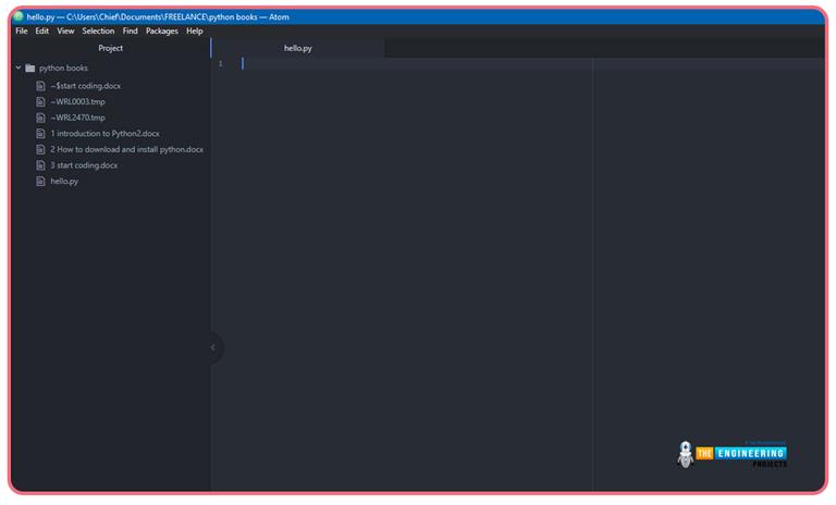 Writing First Code in Python (Hello World) - The Engineering Projects
