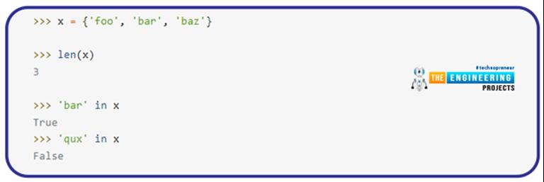 How to use Sets in Python? - The Engineering Projects