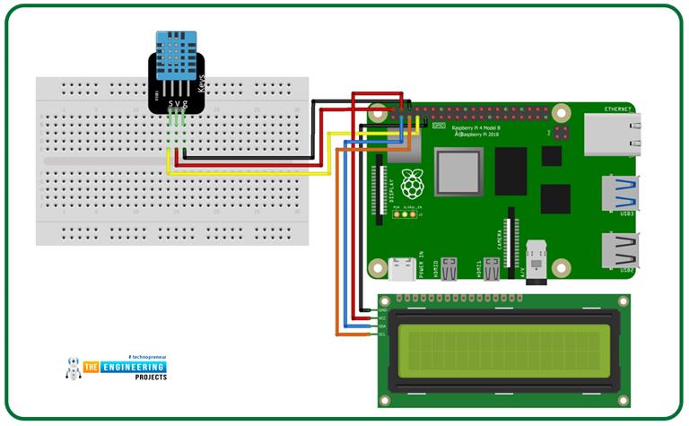 Interface DHT11 Sensor with Raspberry Pi 4 - The Engineering Projects