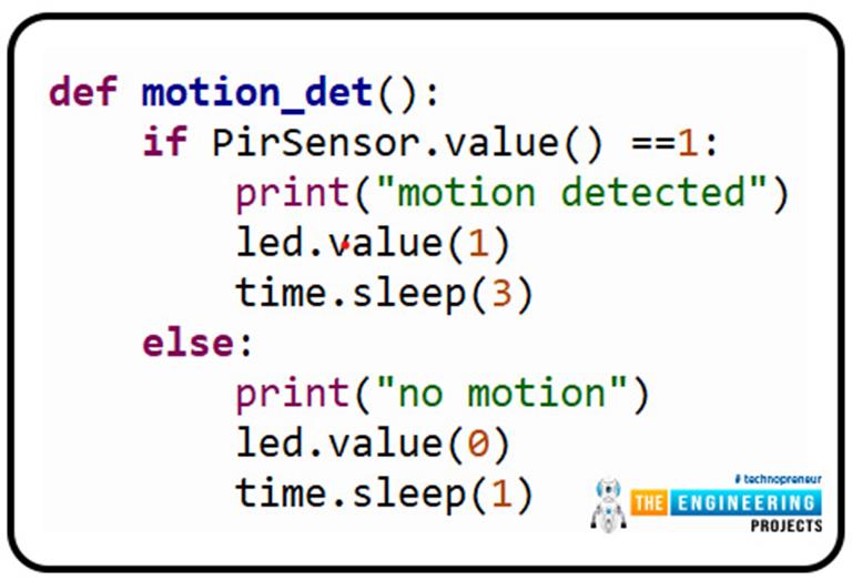 Raspberry Pir Sensor Simple Micropython Code Interfacing PIR Motion Sensor and Raspberry Pi Pico Module with ...