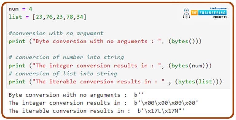 Byte And Byte Array Sequence In Python - The Engineering Projects