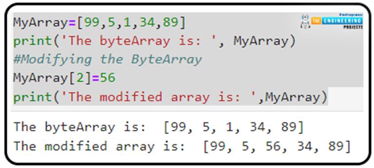 Byte And Byte Array Sequence In Python - The Engineering Projects