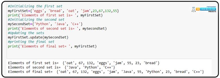 Sets in Python using Jupyter Notebook - The Engineering Projects